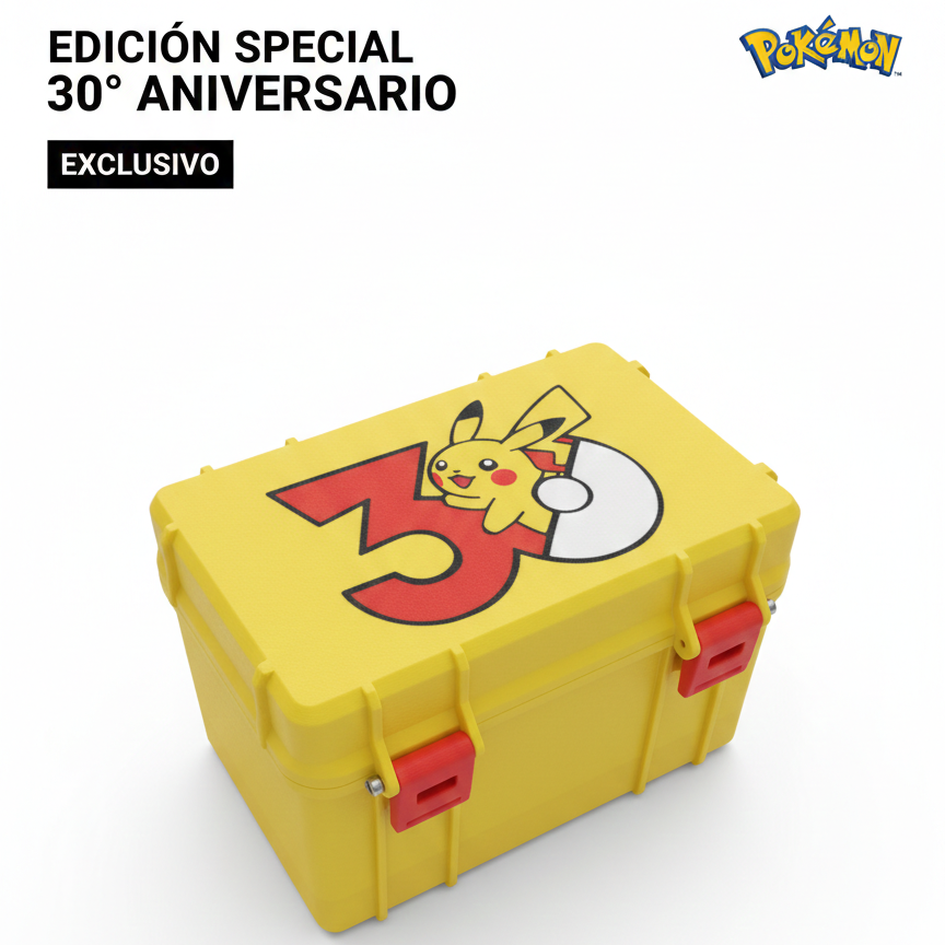 Caja Toploaders Pikachu — Edición Exclusiva 30º Aniversario (50 espacios)